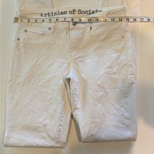 ARTICLES OF SOCIETY CLASSIC WHITE SKINNY JEGGINGS SIZE 29
